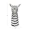 Hello Honey® 11.5" White & Black Hand-Painted Decorative Stoneware Zebra Vase